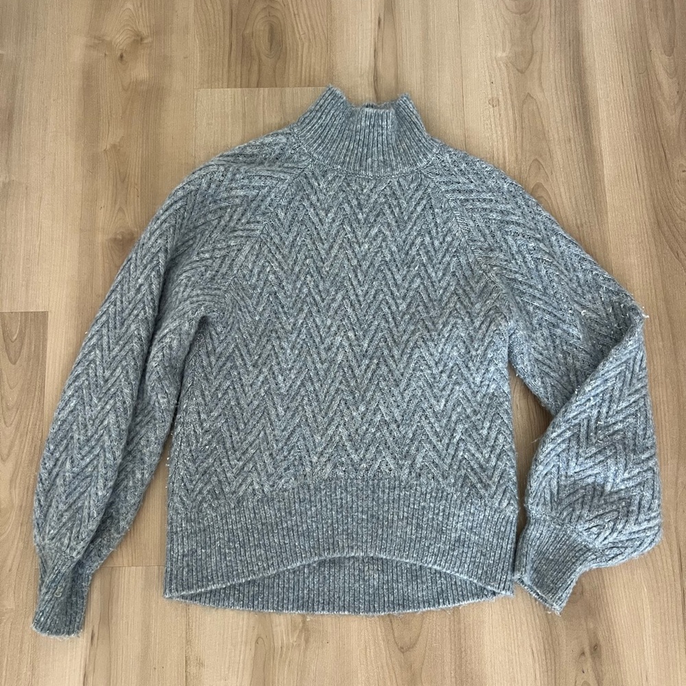 Abercrombie Blue Knit Turtleneck Chunky Sweater